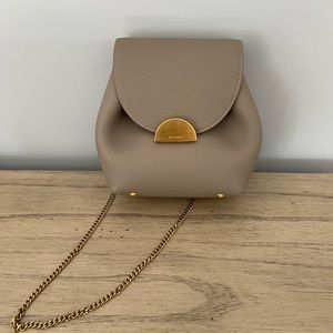 Polene bag - number one mini in grey leather
